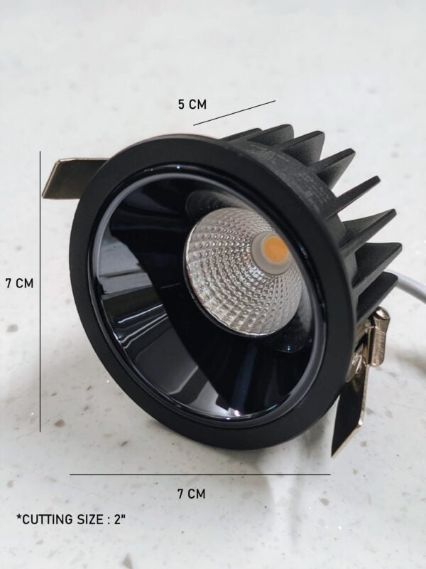 COB Spot Light - 2061-7W BK+GBK - Image 2