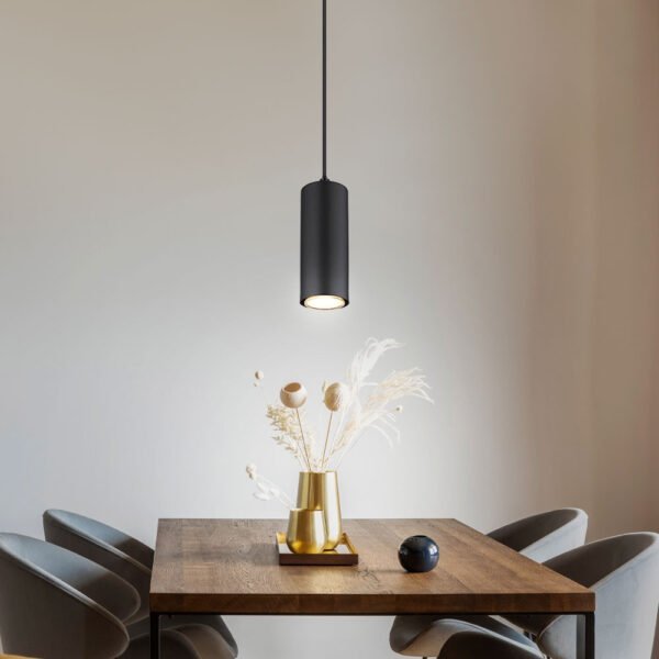 LED Hanging Light - 392HL (12W) BK (Rose Gold Reflector)