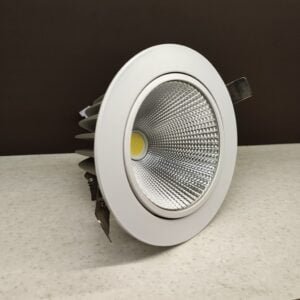 LED COB Downlights - 2021C (12W) White Body with Movable Head