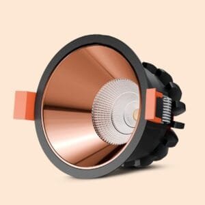 LED COB Downlights – 465 (5W) Black Body with Rose Gold Reflector