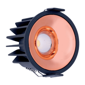LED COB Downlights – 2058 (7W) Black Body with Rose Gold Reflector