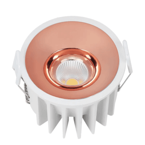 LED COB Downlights – 2058 (7W) White Body with Rose Gold Reflector